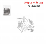 144/108 tk roostevabast terasest kellarihma tihvtid vedruvardad, 18 erineva suurusega t&ouml;&ouml;riistad &ndash; 6&ndash;23 mm (H&otilde;bedane) 108bag