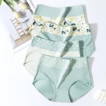 4 tk K&otilde;rge v&ouml;&ouml;kohaga aluspesu Naiste puuvillased alusp&uuml;ksid hingavad moeprinteriga t&uuml;drukute suures suuruses p&uuml;ksid Keha salendav naiste pesu L