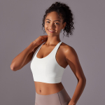 Nessaj Naiste Push Up Spordirinnahoidja Treening Sport Tank Top Gym Fitness Jooga aluspesu S valge