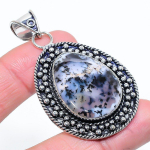 Natural Dendrite Opal Gemstone 925 Sterling Silver Gift Pendant 2.36 c3z97
