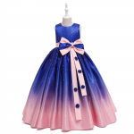 T&uuml;drukute printsessikleit, lastekleit, lillet&uuml;drukute pulmakleit, kleit, esinemiskleit 110 sinine