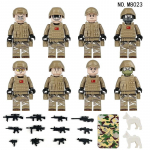 8tk M8023 s&otilde;jav&auml;e piirivalve nukk, mis paneb kokku laste ehitusploki m&auml;nguasi