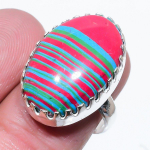 Natural Calsilica Gemstone Handmade 925 Sterling Silver Gift Ring Size 8 l2f41