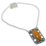 Natural Polychrome Jasper Gemstone 925 Sterling Silver Gift Necklace 18 f3m59