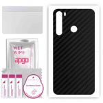 apgo Protective Skin Sticker for the back compatible with HTC Desire 20 Pro, Wrap Film, Foil, Vinyl - Pattern Carbon Black