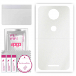 apgo Protective Skin Sticker for the back compatible with Motorola Moto C, Wrap Film, Foil, Vinyl - Pattern Matte Transparent