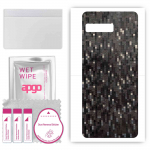 apgo Protective Skin Sticker for the back compatible with Asus ROG Phone 3 Strix, Wrap Film, Foil, Vinyl - Pattern Carbon Black Pixel
