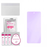 apgo Anti-Blue 9H Hybrid protective glass compatible with Moto G200 5G Dual SIM, flexible nano glass, great replacement for tempered glass, scratch-re