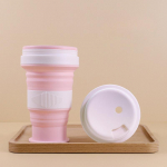 &Otilde;hust silikoontopsiga vee- ja toidukvaliteediga kokkuklapitavad tassid kontorisse koduseks vaba aja veetmiseks piima tee- ja kohvitassidega 550mlA1PCS