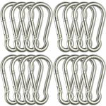 Minikarabiinist v&otilde;tmehoidja roostevabast terasest D-r&otilde;ngas pannal vedruklambriga konksud V&otilde;tmehoidja karabiin v&otilde;tmete jaoks &Otilde;ues telkimisriistad 5pcs