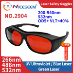 Laserkaitseprillid Kaitseprillid OD6 CE ND YAG UV-kaitse Infrapuna R&ouml;ntgen 532nm CO2 1064nm 190-550 800-1100nm