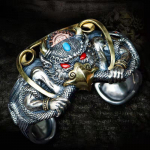 HX Cangji k&auml;sitsi valmistatud k&auml;ev&otilde;ru Dapeng Bird Meeste ja naiste avatud retrok&auml;ev&otilde;ru Moe isiksuse trendi aksessuaarid 24CM