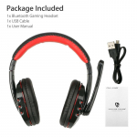 Bluetoothi ​​juhtmeta m&auml;ngupeakomplekt Xbox PC PS4 jaoks koos mikrofoni LED-helitugevuse reguleerimisega nagu n&auml;idatud v&auml;rv