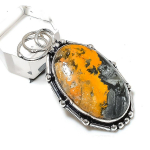 Bumblebee Jasper Gemstone Handmade 925 Sterling Silver Gift Pendant 2.01 d8h94