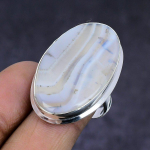 Botswana Agate Gemstone 925 Sterling Silver gift Jewelry Ring Size 7 n7Q02