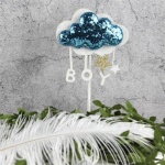2 TK kaunid pilved Gilr/Boy Cake Topper koogilipud k&uuml;psetuskaunistused 2pcs roosa