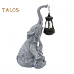 Elevandi p&auml;ikeselamp Ema-lapse elevandi skulptuur kerge veekindla v&auml;likaunistusega Elevandikuju p&auml;ikesevalgustid aiamuru jaoks Elephant