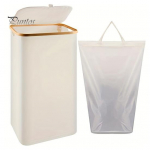 Pesukorv tolmukindla kaanega Kokkupandav disain Suure mahutavusega veekindlad m&auml;nguasjad tekid Hoiukorraldaja m&auml;&auml;rdunud riiete takistus hall