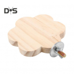 Lemmiklindude statiiv Naturaalsest puidust lillepilvekujuline linnuahvena platvormist alus Lihtne paigaldada linnunurk, n&auml;rimis- ja m&auml;nguj&otilde;usaal Flower