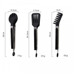 3tk/komplekt K&ouml;&ouml;gispagetiklamber Lo Mein P&otilde;lemisvastane BBQ-klambrid Segades praetud k&ouml;&ouml;giviljaklambrid praad leivasalat k&uuml;psetatud toiduklamber 3pcs must