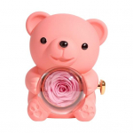 S&auml;ilitatud roosi kallistuskaru kingitus s&uuml;damega kaelakeega P&ouml;&ouml;ratav igavene lillekaru kinkekarp Abikaasa ema vanaema s&otilde;branna s&otilde;brap&auml;eva kingitus roosa