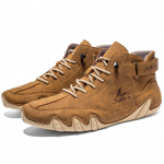 K&auml;sitsi &otilde;mmeldud l&otilde;hestatud nahast kingad Meeste jalavarjud Mugavad poolsaapad Meestele Vabaajajalatsid Mokassiinid Meeste jalan&otilde;ud 38 pruun