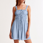 Suvised kleidid naistele Rannas P&auml;ikesekleidid Vabaaja varrukateta l&uuml;hike kleit, rippuv kleit XXL sinine