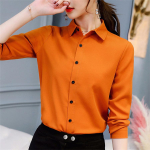 Suvine s&uuml;gisene naiste kontoris&auml;rk Korea mood Slim Fit vabaaja pluus Topid Naiste rev&auml;&auml;ridega pikkade varrukatega &scaron;ifoons&auml;rgid M