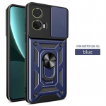 G85 Metal Ring Kickstand Armor p&otilde;rutuskindel aluse hoidiku &uuml;mbris Motorola Moto S50 Neo G85 G84 G34 G04 G54 E13 G73 G53 liugkaamera objektiivi kate For Motorola G85 tumesinine v&auml;rv