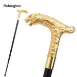 Kuldne leopard sabaga Moodne jalutuskepp peo dekoratiivseks jalutuskepiks Elegantne jalutuskepp Crosier Knob 93 cm
