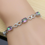 Ilus Vikerkaare M&uuml;stiline Tule Tsirkoon K&auml;ev&otilde;ru Tugev Ehtne 925 Sterling H&otilde;be Ehted Naistele Tasuta Kingikarbiga & Kohaletoimetamine