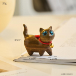 Loominguline kingitus Kontorilaud Skulptuur dekoratiivsed kujukesed koduaksessuaarid kodu kawaii Puidust kassikuju Mini t&ouml;&ouml;lauakaunistus