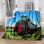 Autotraktori veoauto seeria mustriga pehme pl&uuml;&uuml;stekk, flanelltekk elutuppa magamistoa voodi diivani piknikukate 50x60in