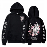 Jaapani anime Attack on Titan Style kapuuts Graafilise tr&uuml;kiga kapuuts Harajuku t&auml;navar&otilde;ivad Unisex t&auml;navar&otilde;ivad M