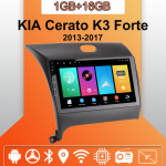 Autoraadio Android Auto Carplay jaoks KIA Cerato K3 Forte 2013-2017 Multimeediam&auml;ngija peakomplekt Stereo GPS Navigatsioon BT WIFI 1+16GB 1+16GB