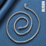 925 Sterling h&otilde;be 4 mm liigendkett 18-tolline kaelakee Moodsad pulmaehted 45CM