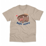 Moo Deng Tiny Baby Hippo Star Tai Armas Pygmy Hippo Unisex Meeste Naiste Laste T-s&auml;rk Prindiga L&uuml;hikeste Varrukatega &Uuml;markaelus Oversize S KID
