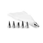 Dekoratsioonikomplekt - IBILI - 760700 - 6 nikeldatud tila - 25 cm plastikust kott - Kaasas adapter