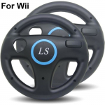 Lot de deux volants de course noir pour wiimote sur console Nintendo Wii