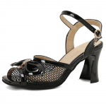 Moodsad elegantsed sandaalid Naiste suvekingad 2024 K&otilde;rged kontsad, valged mustad pl&auml;tud vabaaja peokingad Naistele, suur suurus 44 50 jalatsid 34 must