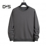 S&uuml;gistalvine meeste topp O kaelusega vaba puhtav&auml;rvilised elastsed k&auml;tised Pullover Keskmise pikkusega sportlik igap&auml;evane kooli dressipluus M valge