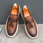 Moodsad Itaalia Lamedad Meeste Pulmasidemed Luksuslikud Nahast Kingad K&auml;sit&ouml;&ouml;na Valmistatud Elegantne S&uuml;gislik Formaalne &Auml;ri Loaferid Sotsiaalsed Kingad Meeste Suurus 38-46 43 pruun