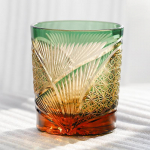 K&auml;sit&ouml;&ouml; Jaapani stiilis Edo Kiriko viskiklaas tumbler v&auml;rvilised k&auml;sitsi l&otilde;igatud klaasid v&auml;rvilise varjundiga old fashioned klaasid 240ml