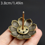 1 tk, Mini Lotus Flower viirukihoidja, metallist viirukip&otilde;leti, k&auml;sit&ouml;&ouml;kaunistus spaasse, jooga, meditatsioon, kodukaunistus, ruumikaunistus, kingitused kuld