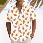 Hawaii s&auml;rk meestele, meeste vintage n&ouml;&ouml;pidega keeglis&auml;rgid l&uuml;hikeste varrukatega suvine rannas&auml;rk L sinine