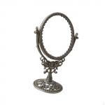 Kahepoolne peegel tualettlaud 360&deg; p&ouml;&ouml;ratav kosmeetiline retro Euroopa stiilis ovaalne Oval rose