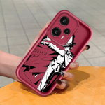 Pehme silikoonist ruudukujulise redeliga printimismustriga telefoni korpus, t&auml;iskaanega kaamera p&otilde;rutuskindel kaitse kummist &uuml;mbris Xiaomi Redmi jaoks Redmi 9 must