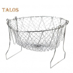 Kokkupandav salatikorv roostevabast terasest k&ouml;&ouml;k praetud toidus&otilde;el Roostekindel &otilde;lifiltri korv puuviljade jaoks friikartulid k&ouml;&ouml;giviljad h&otilde;be