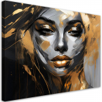 L&otilde;uendiprint, naiselik glamuurin&auml;gu 60x40 kuldne