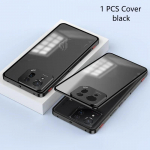 Magsafe magnetiline l&auml;bipaistev matt &uuml;mbris ASUS ROG Phone 9 Pro jaoks, metallist kaamera objektiivi kaitsega tagakaas ROG Phone9 9pro jaoks For ROG Phone 9 Pro must